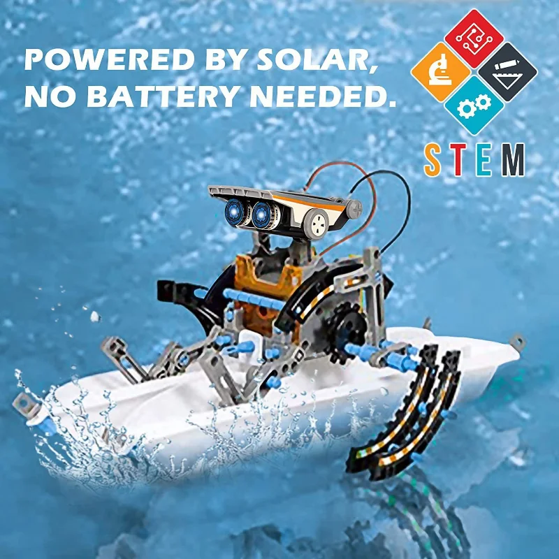 13-in-1 Solar Powered Robot Ki - Stem Robotics Kit review and price