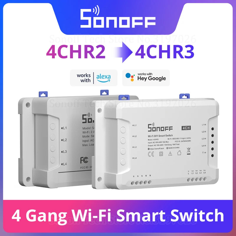 Sonoff 4CHR3 Smart Wifi Switch - Smart Light Switch Wifi review and price