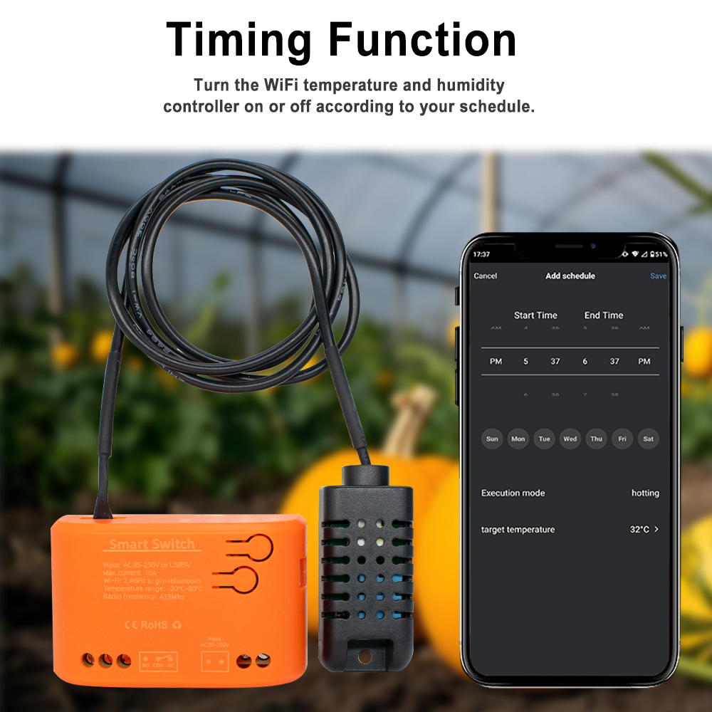 Tuya WiFi Temperature Humidity - Wifi Thermostat review and price